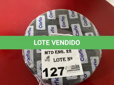LOTE 127 - 01 ROLO DE CABO FLEX ANTICHAMA450/750 COR PRETA 2.5MM 100 METROS MARCA CORFIO (NOVO) (NO ESTADO)