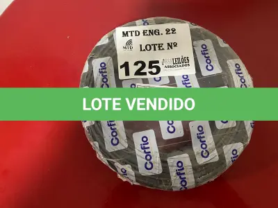 LOTE 125 - 01 ROLO DE CABO FLEX ANTICHAMA450/750 COR PRETA 2.5MM 100 METROS MARCA CORFIO (NOVO) (NO ESTADO)