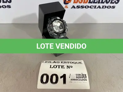 LOTE 001 - 01 RELÓGIO MILITAR CAMUFLADO CINZA (NO ESTADO, NÃO SABEMOS SE FUNCIONA. LEILÃO NÃO TEM GARANTIA E NEM DEVOLUÇÃO)