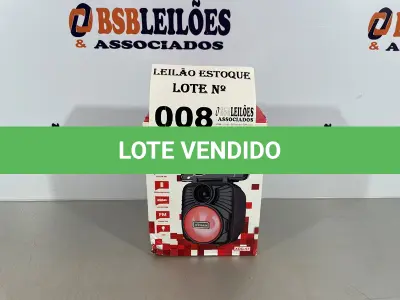 LOTE 008 - 01 CAIXA DE SOM BLUETOOTH COM SUPORTE PARA CELULAR (NO ESTADO, NÃO SABEMOS SE FUNCIONA. LEILÃO NÃO TEM GARANTIA E NEM DEVOLUÇÃO)