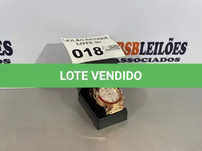 LOTE 018 - 01 RELÓGIO FULL METALL DOURADO (NO ESTADO, NÃO SABEMOS SE FUNCIONA. LEILÃO NÃO TEM GARANTIA E NEM DEVOLUÇÃO)