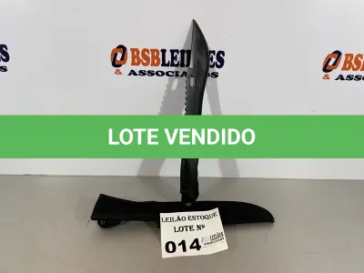 LOTE 014 - 01 FACA MILITAR NA COR PRETA (NO ESTADO, NÃO SABEMOS SE FUNCIONA. LEILÃO NÃO TEM GARANTIA E NEM DEVOLUÇÃO)