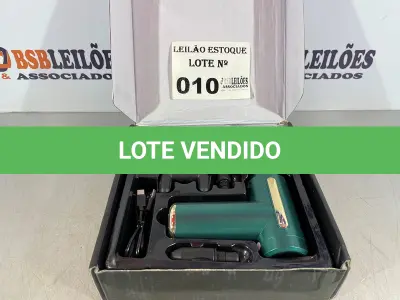 LOTE 010 - 01 PISTOLA DE MASSAGEM ELETRICA VERDE CROMADA (NO ESTADO, NÃO SABEMOS SE FUNCIONA. LEILÃO NÃO TEM GARANTIA E NEM DEVOLUÇÃO)