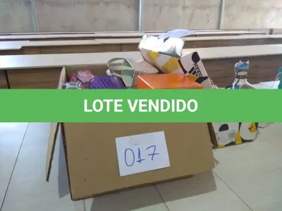 LOTE 017 - 01 (UMA) CAIXA PEQUENA COM OBJETOS EM GESSO PARA DECORAÇÃO E 01 (UMA) CAIXA COM MATERIAIS VARIADOS. (NO ESTADO)