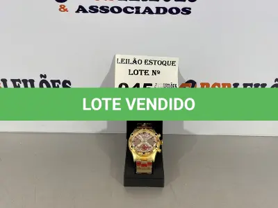 LOTE 045 - 01 RELÓGIO FULL METAL DOURADO (NO ESTADO, NÃO SABEMOS SE FUNCIONA. LEILÃO NÃO TEM GARANTIA E NEM DEVOLUÇÃO)