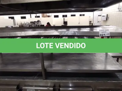 LOTE 021 - 01 PRATELEIRA BAIXA EM INOX.(NO ESTADO DE CONSERVAÇÃO QUE SE ENCONTRA. LEILÃO NÃO TEM GARANTIA E NEM DEVOLUÇÃO).