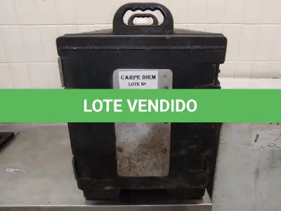 LOTE 008 - 01 CAIXA TÉRMICA HOT-BOX PARA REFEIÇÃO.(NO ESTADO DE CONSERVAÇÃO QUE SE ENCONTRA. LEILÃO NÃO TEM GARANTIA E NEM DEVOLUÇÃO).