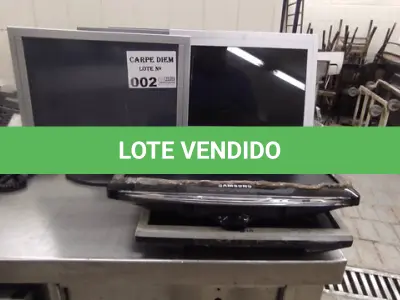LOTE 002 - 07 MONITORES MARCAS E MODELOS DIVERSOS. (NO ESTADO DE CONSERVAÇÃO QUE SE ENCONTRAM. LEILÃO NÃO TEM GARANTIA E NEM DEVOLUÇÃO).