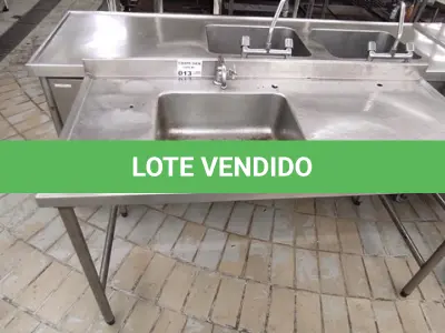 LOTE 013 - 01 PIA EM INOX COM 01 CUBA FUNDA.(NO ESTADO DE CONSERVAÇÃO QUE SE ENCONTRA. LEILÃO NÃO TEM GARANTIA E NEM DEVOLUÇÃO).