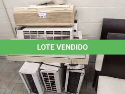 LOTE 011 - 03 CONDENSADORAS E 06 EVAPORADORAS MARCAS E MODELOS DIVERSOS. (NO ESTADO DE CONSERVAÇÃO QUE SE ENCONTRAM. LEILÃO NÃO TEM GARANTIA E NEM DEVOLUÇÃO).