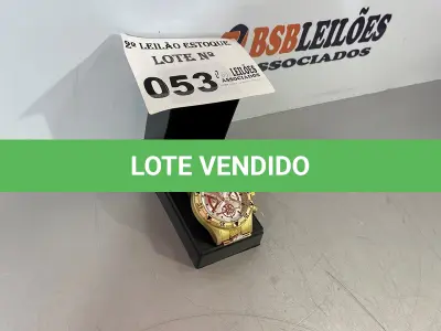 LOTE 053 - 01 RELÓGIO DOURADO (NO ESTADO, NÃO SABEMOS SE FUNCIONA. LEILÃO NÃO TEM GARANTIA E NEM DEVOLUÇÃO)