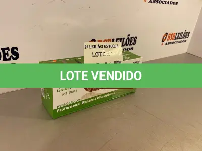 LOTE 031 - 01 MICROFONE DOURADO PROFISSIONAL (NO ESTADO, NÃO SABEMOS SE FUNCIONA. LEILÃO NÃO TEM GARANTIA E NEM DEVOLUÇÃO)