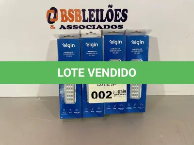 LOTE 002 - 04 LAMPADAS DE EMERGENCIA LED (NO ESTADO, NÃO SABEMOS SE FUNCIONA. LEILÃO NÃO TEM GARANTIA E NEM DEVOLUÇÃO)