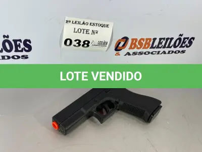 LOTE 038 - 01 PISTOLA GLOCK AIRSOFT (NO ESTADO, NÃO SABEMOS SE FUNCIONA. LEILÃO NÃO TEM GARANTIA E NEM DEVOLUÇÃO)