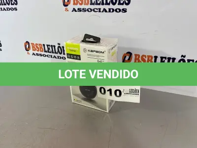 LOTE 010 - 01 FONE DE OUVIDO BLUETOOTH SEM FIO (NO ESTADO, NÃO SABEMOS SE FUNCIONA. LEILÃO NÃO TEM GARANTIA E NEM DEVOLUÇÃO)