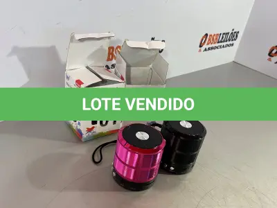 LOTE 017 - 02 CAIXA DE SOM MINI (NO ESTADO, NÃO SABEMOS SE FUNCIONA. LEILÃO NÃO TEM GARANTIA E NEM DEVOLUÇÃO)