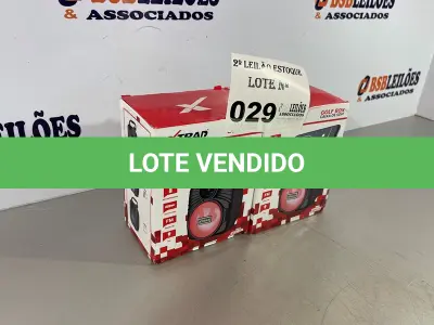 LOTE 029 - 02 CAIXAS DE SOM BLUETOOTH COM SUPORTE PARA CELULAR
