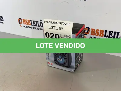 LOTE 020 - 01 CAIXA DE SOM BLUETOOTH COM SUPORTE PARA CELULAR (NO ESTADO, NÃO SABEMOS SE FUNCIONA. LEILÃO NÃO TEM GARANTIA E NEM DEVOLUÇÃO)