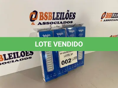 LOTE 002 - 04 LAMPADAS DE EMERGENCIA LED (NO ESTADO, NÃO SABEMOS SE FUNCIONA. LEILÃO NÃO TEM GARANTIA E NEM DEVOLUÇÃO)