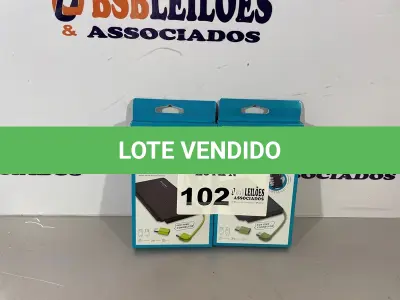 LOTE 102 - 02 BATERIAS PORTATEIS / POWERBANK PARA CELULAR (NO ESTADO, NÃO SABEMOS SE FUNCIONA. LEILÃO NÃO TEM GARANTIA E NEM DEVOLUÇÃO)