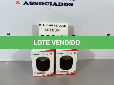 LOTE 085 - 02 CAIXINHAS DE SOM BLUETOOTH (NO ESTADO, NÃO SABEMOS SE FUNCIONA. LEILÃO NÃO TEM GARANTIA E NEM DEVOLUÇÃO)