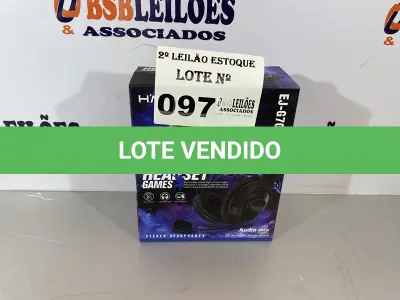 LOTE 097 - 01 FONE/ HEADSET GAMER (NO ESTADO, NÃO SABEMOS SE FUNCIONA. LEILÃO NÃO TEM GARANTIA E NEM DEVOLUÇÃO)