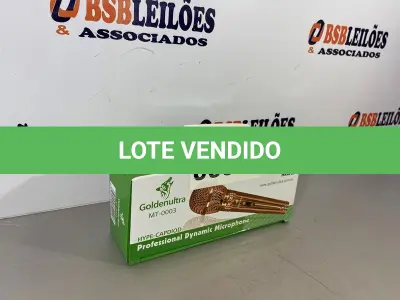 LOTE 066 - 01 MICROFONE PROFISSIONAL DOURADO (NO ESTADO, NÃO SABEMOS SE FUNCIONA. LEILÃO NÃO TEM GARANTIA E NEM DEVOLUÇÃO)