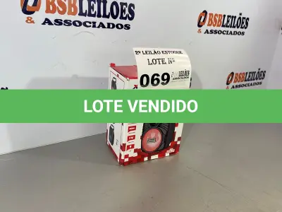 LOTE 069 - 01 CAIXA DE SOM PORTATIL COM SUPORTE PARA CELULAR (NO ESTADO, NÃO SABEMOS SE FUNCIONA. LEILÃO NÃO TEM GARANTIA E NEM DEVOLUÇÃO)