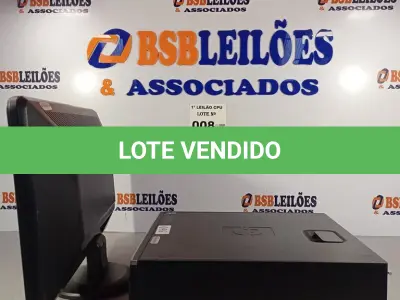 LOTE 008 - 01 CPU HP COMPAQ 6005, PROCESSADOR PHENON X2, HD 1TB, MEMORIA 2GB E 01 MONITOR COMPAQ MODELO WJ674A. (NO ESTADO, LEILÃO NÃO TEM GARANTIA E NEM DEVOLUÇÃO, SUJEITO A POSSÍVEIS AVARIAS VISÍVEIS/OCULTAS E/OU AUSÊNCIA DE COMPONENTES).