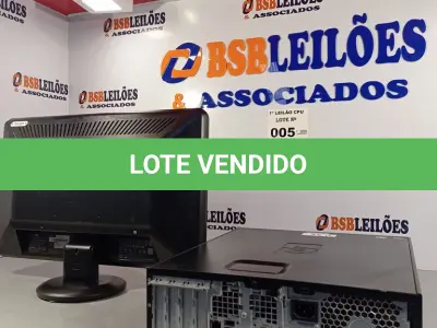 LOTE 005 - 01 CPU HP COMPAQ 6005, PROCESSADOR PHENON X2, HD 1TB, MEMORIA 2GB E 01 MONITOR COMPAQ MODELO WJ674A. (NO ESTADO, LEILÃO NÃO TEM GARANTIA E NEM DEVOLUÇÃO, SUJEITO A POSSÍVEIS AVARIAS VISÍVEIS/OCULTAS E/OU AUSÊNCIA DE COMPONENTES).