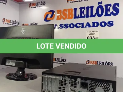 LOTE 033 - 01 CPU HP COMPAQ 6005, PROCESSADOR PHENON X2, HD 250GB, MEMORIA 2GB E 01 MONITOR HP MODELO W2043S-PF. (NO ESTADO, LEILÃO NÃO TEM GARANTIA E NEM DEVOLUÇÃO, SUJEITO A POSSÍVEIS AVARIAS VISÍVEIS/OCULTAS E/OU AUSÊNCIA DE COMPONENTES).