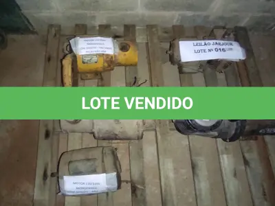 LOTE 016 -  05 MOTORES ELÉTRICOS (NO ESTADO, NÃO SABEMOS SE FUNCIONA. LEILÃO NÃO TEM GARANTIA E NEM DEVOLUÇÃO).