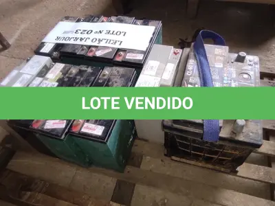 LOTE 023 -  01 LOTE COM BATERIAS DIVERSAS (NO ESTADO, NÃO SABEMOS SE FUNCIONA. LEILÃO NÃO TEM GARANTIA E NEM DEVOLUÇÃO).