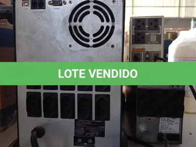 LOTE 121 - 01 NOBREAK MARCA SMS 3.200VA, 01 RAGTECH 600VA E 01 ESTABILIZADOR GR SAVAGE DE 1.000VA. (NO ESTADO, LEILÃO NÃO TEM GARANTIA E NEM DEVOLUÇÃO, SUJEITO A POSSÍVEIS AVARIAS VISÍVEIS/OCULTAS E/OU AUSÊNCIA DE COMPONENTES).