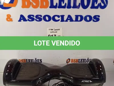 LOTE 017 - 01 HOVERBOARD ÁTRIO COM FONTE. (NO ESTADO, LEILÃO NÃO TEM GARANTIA E NEM DEVOLUÇÃO, SUJEITO A POSSÍVEIS AVARIAS VISÍVEIS/OCULTAS E/OU AUSÊNCIA DE COMPONENTES).