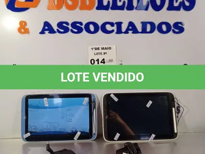 LOTE 014 - 02 TABLET’S INTEL COM FONTE. (NO ESTADO, LEILÃO NÃO TEM GARANTIA E NEM DEVOLUÇÃO, SUJEITO A POSSÍVEIS AVARIAS VISÍVEIS/OCULTAS E/OU AUSÊNCIA DE COMPONENTES).