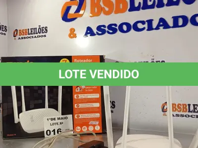 LOTE 016 - 01 ROTEADOR WIRELESS N 600MBPS MARCA TENDA. (NO ESTADO, LEILÃO NÃO TEM GARANTIA E NEM DEVOLUÇÃO, SUJEITO A POSSÍVEIS AVARIAS VISÍVEIS/OCULTAS E/OU AUSÊNCIA DE COMPONENTES).