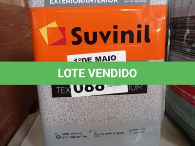 LOTE 088 - 01 LATA DE TEXTURATTO EFEITO BRILHO SUVINIL BASE 24KG. (NO ESTADO, LEILÃO NÃO TEM GARANTIA E NEM DEVOLUÇÃO, SUJEITO A POSSÍVEIS AVARIAS VISÍVEIS/OCULTAS E/OU AUSÊNCIA DE COMPONENTES).