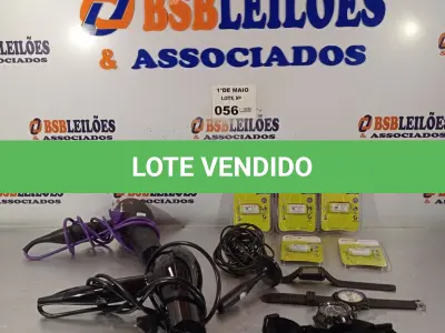 LOTE 056 - 02 SECADORES DE CABELO, 02 RELÓGIOS DE PULSO, 01 LANTERNA DE CABEÇA E 06 BATERIAS PARA TELEFONE SEM FIO FLEX FX-70U. (NO ESTADO, LEILÃO NÃO TEM GARANTIA E NEM DEVOLUÇÃO, SUJEITO A POSSÍVEIS AVARIAS VISÍVEIS/OCULTAS E/OU AUSÊNCIA DE COMPONENTES).