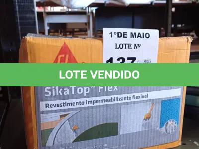 LOTE 137 - 01 CAIXA DE SIKA TOP FLEX, REVESTIMENTO IMPERMEABILIZANTE FLEXÍVEL. (NO ESTADO, LEILÃO NÃO TEM GARANTIA E NEM DEVOLUÇÃO, SUJEITO A POSSÍVEIS AVARIAS VISÍVEIS/OCULTAS E/OU AUSÊNCIA DE COMPONENTES).