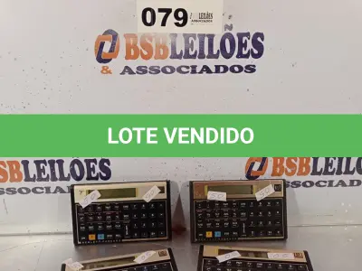LOTE 079 - 04 CALCULADORAS CIENTÍFICAS MARCA HP MODELO 12C. (NO ESTADO, LEILÃO NÃO TEM GARANTIA E NEM DEVOLUÇÃO, SUJEITO A POSSÍVEIS AVARIAS VISÍVEIS/OCULTAS E/OU AUSÊNCIA DE COMPONENTES).