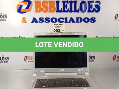LOTE 002 - 01 NOTEBOOK MARCA ITAUTEC SEM FONTE PARA RETIRADA DE PEÇAS. (NO ESTADO, LEILÃO NÃO TEM GARANTIA E NEM DEVOLUÇÃO, SUJEITO A POSSÍVEIS AVARIAS VISÍVEIS/OCULTAS E/OU AUSÊNCIA DE COMPONENTES).