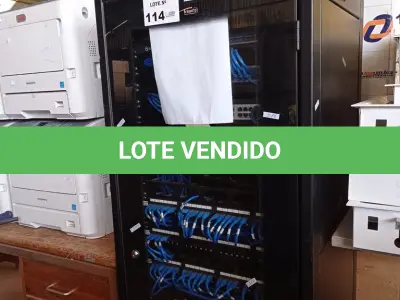 LOTE 114 - 01 RACK PARA TELECOMUNICAÇÕES. (NO ESTADO, LEILÃO NÃO TEM GARANTIA E NEM DEVOLUÇÃO, SUJEITO A POSSÍVEIS AVARIAS VISÍVEIS/OCULTAS E/OU AUSÊNCIA DE COMPONENTES).