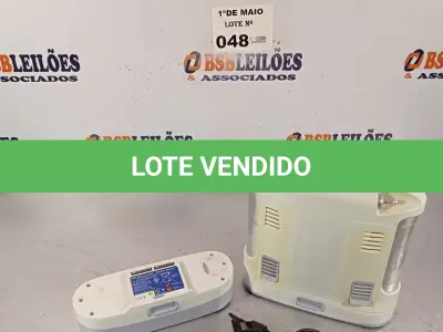 LOTE 048 - 01 CONCENTRADOR DE OXIGÊNIO PORTÁTIL. (NO ESTADO, LEILÃO NÃO TEM GARANTIA E NEM DEVOLUÇÃO, SUJEITO A POSSÍVEIS AVARIAS VISÍVEIS/OCULTAS E/OU AUSÊNCIA DE COMPONENTES).