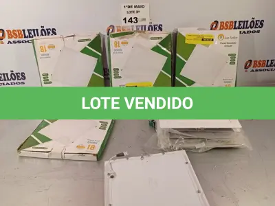 LOTE 143 - 01 LOTE COM VÁRIOS PAINÉIS DE LED DE EMBUTIR. (NO ESTADO, LEILÃO NÃO TEM GARANTIA E NEM DEVOLUÇÃO, SUJEITO A POSSÍVEIS AVARIAS VISÍVEIS/OCULTAS E/OU AUSÊNCIA DE COMPONENTES).