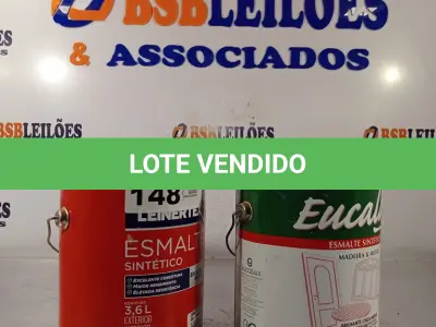 LOTE 148 - 02 GALÕES DE ESMALTE SINTECO SENDO 01 EUCALAR BRILHANTE CINZA MÉDIO E 01 LEINERTEX FOSCO BRANCO NEVE 3,6L. (NO ESTADO, LEILÃO NÃO TEM GARANTIA E NEM DEVOLUÇÃO, SUJEITO A POSSÍVEIS AVARIAS VISÍVEIS/OCULTAS E/OU AUSÊNCIA DE COMPONENTES).