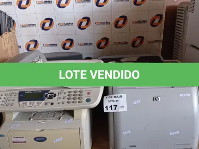 LOTE 117 - 01 MONITOR DE TUBO E 03 IMPRESSORAS MARCAS E MODELOS DIVERSOS. (NO ESTADO, LEILÃO NÃO TEM GARANTIA E NEM DEVOLUÇÃO, SUJEITO A POSSÍVEIS AVARIAS VISÍVEIS/OCULTAS E/OU AUSÊNCIA DE COMPONENTES).