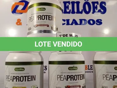 LOTE 055 - 04 FRASCOS DE PEAPROTEIN (VEGAN WAY) 900G. (NO ESTADO, LEILÃO NÃO TEM GARANTIA E NEM DEVOLUÇÃO, SUJEITO A POSSÍVEIS AVARIAS VISÍVEIS/OCULTAS E/OU AUSÊNCIA DE COMPONENTES).