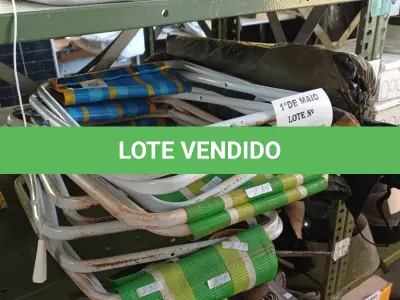 LOTE 152 - 06 CADEIRAS DE PRAIA E 04 BARRACAS DE CAMPING MARCAS E MODELOS DIVERSOS. (NO ESTADO, LEILÃO NÃO TEM GARANTIA E NEM DEVOLUÇÃO, SUJEITO A POSSÍVEIS AVARIAS VISÍVEIS/OCULTAS E/OU AUSÊNCIA DE COMPONENTES).