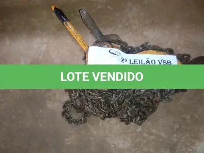 LOTE 052 - 01 TALHA MANUAL DE CORRENTES BEAG-STEEL CAP 3.T (NO ESTADO, NÃO SABEMOS SE FUNCIONA. LEILÃO NÃO TEM GARANTIA E NEM DEVOLUÇÃO).